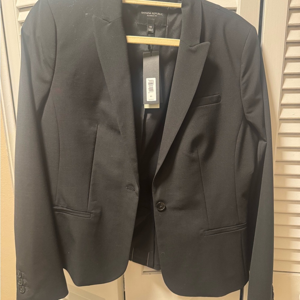 Banana Republic Black Sport Coat Tailored Fit